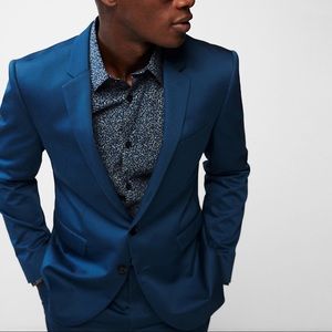 EXPRESS Innovator Suit in Blue Sateen